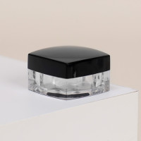 Баночка для хранения Beauty Black 5г 1,9*3*3см, цвет прозрачный/чёрный 