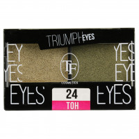Тени для век двухцветные Triumph Eyes, тон 24 Золотая маслина и Зеленый тростник