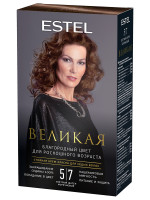 Великая Краска для седых волос, тон 5/7 светлый шатен коричневый